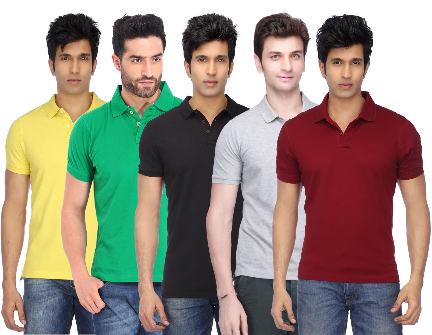 Ketex Cotton Blend Half Sleeves Polo Tshirt (Pack of 5)