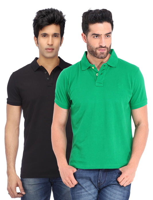 Ketex Cotton Blend Half Sleeves Polo Tshirt (Pack of 2)