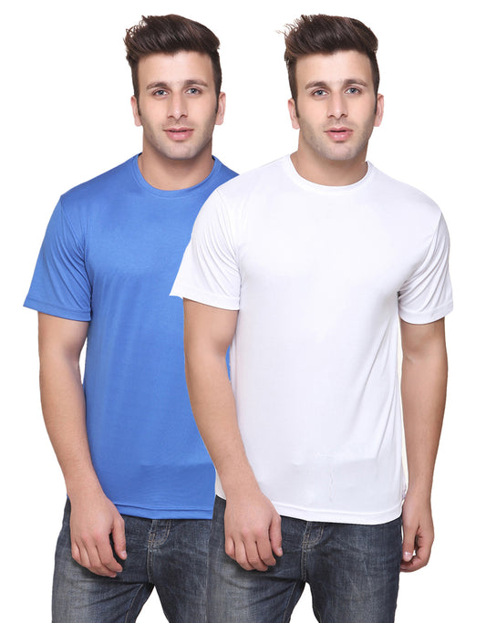 Ketex Round Neck Men's Polyester Blend Dri Fit T-Shirts (Pack of 2)