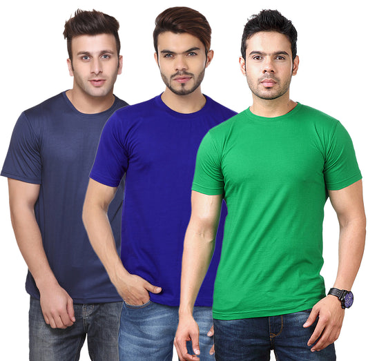 Ketex Round Neck Men's Polyester Blend Dri Fit T-Shirts (Pack of 3)