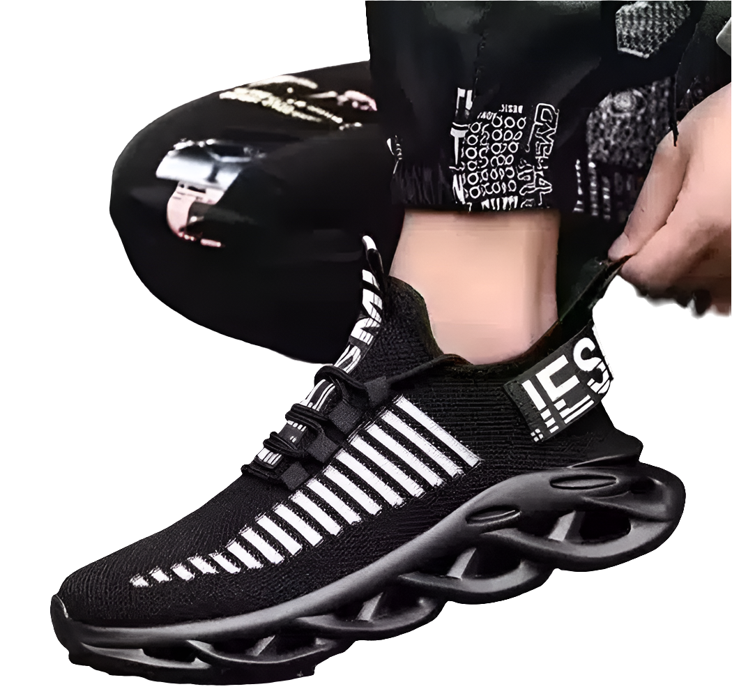 Stylish Sports Shoes for Men (Black, 6)